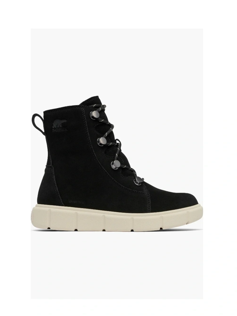 Sorel Explorer 3 Joan Waterproof Winter Boot Black & Chalk Women’s Size 7.5